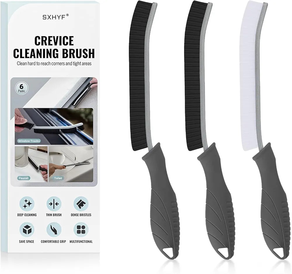 Global Cleaning™  Brush - Hard Bristle Crevice Cleaning Brush, Multifunctional Gap Scrub Brush, Home Essentials, Bathroom Cleaner Tools for Household Use, Kitchen, Window, Faucets, Toilet, Grout, Car