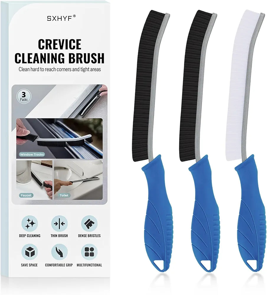 Global Cleaning™  Brush - Hard Bristle Crevice Cleaning Brush, Multifunctional Gap Scrub Brush, Home Essentials, Bathroom Cleaner Tools for Household Use, Kitchen, Window, Faucets, Toilet, Grout, Car