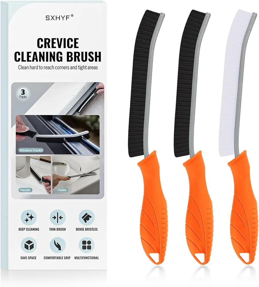 Global Cleaning™  Brush - Hard Bristle Crevice Cleaning Brush, Multifunctional Gap Scrub Brush, Home Essentials, Bathroom Cleaner Tools for Household Use, Kitchen, Window, Faucets, Toilet, Grout, Car