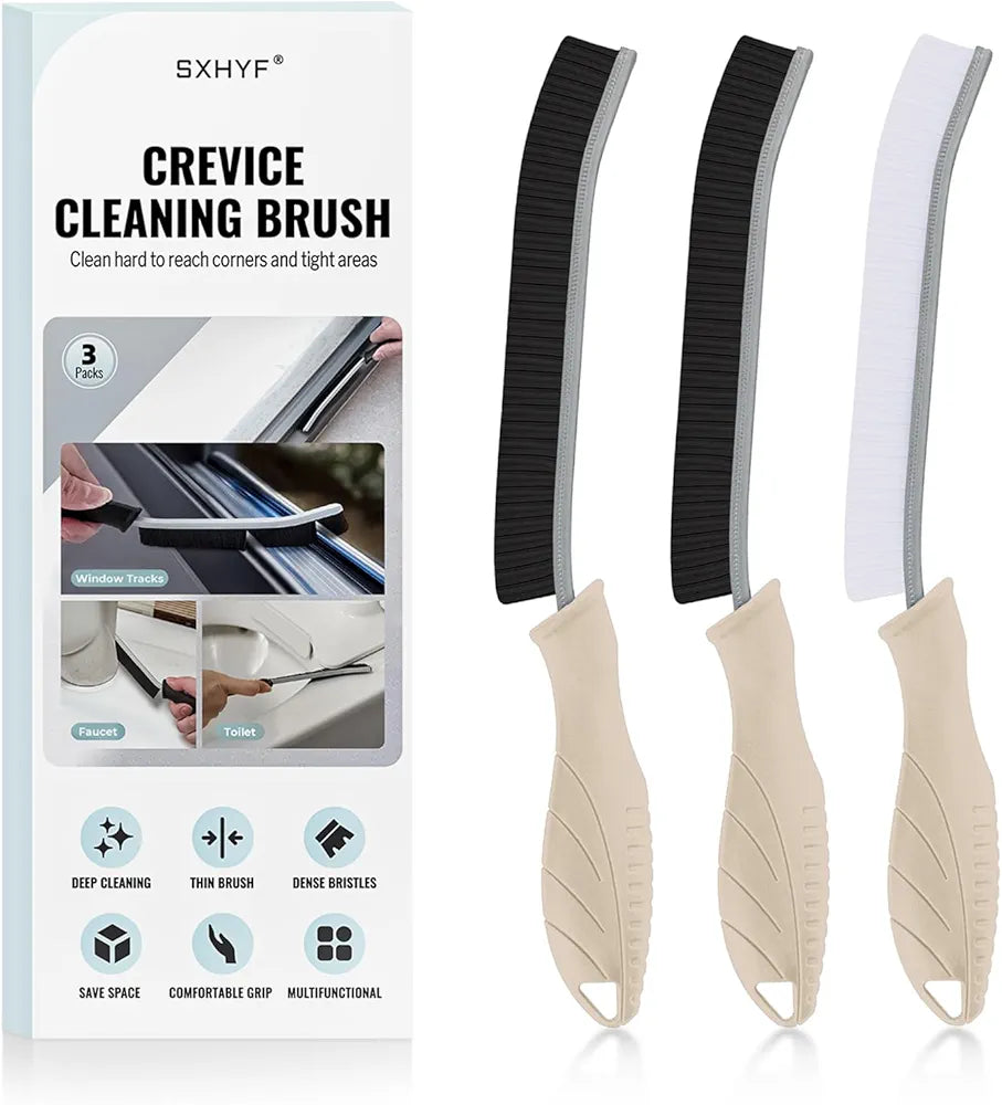 Global Cleaning™  Brush - Hard Bristle Crevice Cleaning Brush, Multifunctional Gap Scrub Brush, Home Essentials, Bathroom Cleaner Tools for Household Use, Kitchen, Window, Faucets, Toilet, Grout, Car