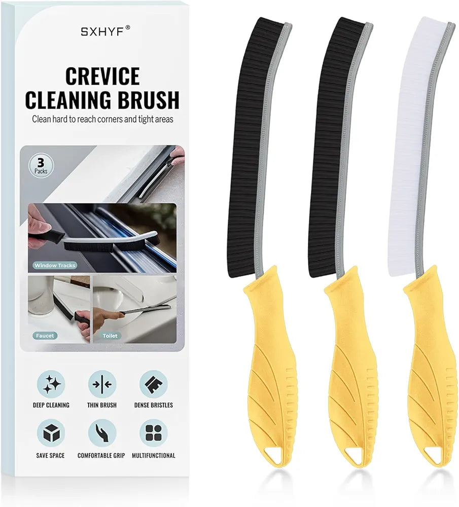 Global Cleaning™  Brush - Hard Bristle Crevice Cleaning Brush, Multifunctional Gap Scrub Brush, Home Essentials, Bathroom Cleaner Tools for Household Use, Kitchen, Window, Faucets, Toilet, Grout, Car